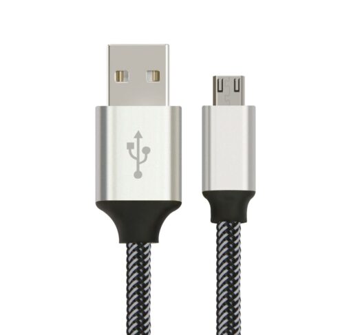Astrotek 2m Micro USB Data Sync Charger Cable Cord Silver White Color for Samsung HTC Motorola Nokia Kndle Android Phone Tablet  Devices