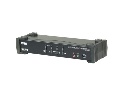 Aten Desktop KVMP Switch 4 Port Single to Dual Display 4k DisplayPort MST w/ audio, Cables Included, 2x USB Port, Selection Via Front Panel - Image 2