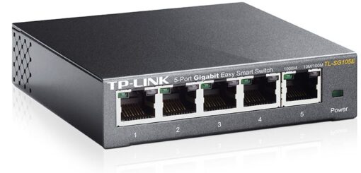 TP-Link TL-SG105E 5-Port Gigabit Desktop Easy Smart Switch, 5 10/100/1000Mbps RJ45 Ports, MTU/Port/Tag-based VLAN, QoS, IGMP Snooping