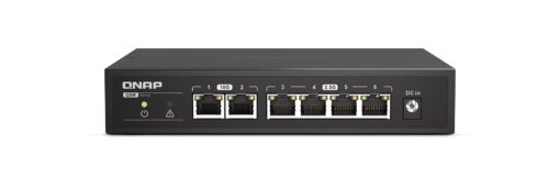 QNAP QSW-2104-2T A plug  play switch featuring 10GbE and 2.5GbE connectivity, suited for SOHO and professionals -Warranty 2 Years