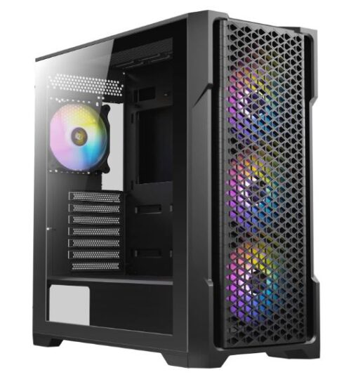 Antec AX90 ATX, 2x 360mm Radiator Support, 4x ARGB 12CM Fans 3x Front  1x Rear included. RGB controller for six fans. Mesh Tempered Glass Gaming Case - Image 2