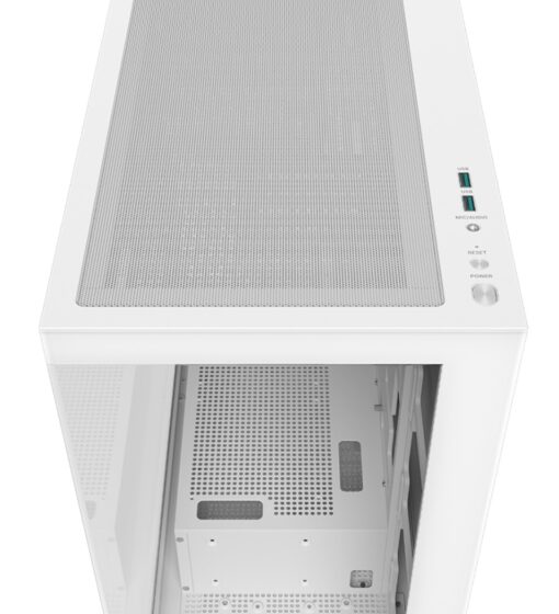 DeepCool CG580 White Panoramic ATX Mid-Tower Case, Up to 2x 360mm Radiators, 9x120mm Fans. Front 2x USB3.0, Audio I/O Panel - Image 2