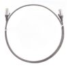 8ware CAT6 Ultra Thin Slim Cable 0.25m / 25cm - Grey Color Premium RJ45 Ethernet Network LAN UTP Patch Cord 26AWG for Data