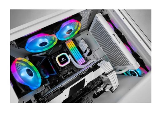 Corsair QL140 RGB Dual Fan Kit with Lighting Node Core, ICUE, 140mm RGB LED PWM Fan 26dBA, 50.2 CFM, 2 Fan Pack - Image 2