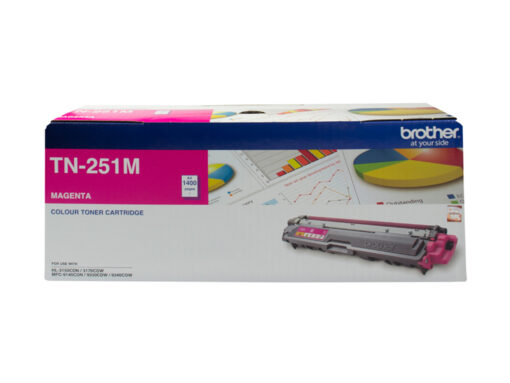 Brother TN-251M MAGENTA TONER CARTRIDGE TO SUIT HL-3150CDN/3170CDW/MFC-9140CDN/9330CDW/9335CDW/9340CDW /DCP-9015CDW(1,400 Pages)