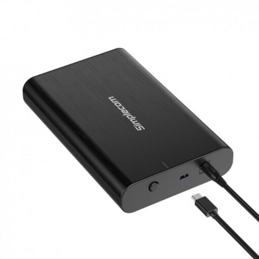 Simplecom SE331 Aluminium 3.5'' SATA to USB-C External Hard Drive Enclosure USB 3.2 Gen1 5Gbps - Image 2