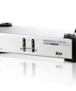 Aten Desktop KVMP Switch 2 Port Dual Display VGA w/ audio, 2x Custom KVM Cables Included, 2x USB Port, Selection Via Front Panel