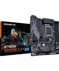 Gigabyte B760M Gaming X AX Intel LGA 1700 m-ATX Motherboard, 4x DDR5 ~128GB, 1x PCI-E x16, 1x PCI-E x1, 2x M.2, 4x SATA, 3x USB 3.2, 5x USB 2.0, 1 HD