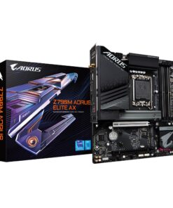 Gigabyte Z790M AORUS ELITE AX Intel LGA 1700 mATX Motherboard, 4x DDR5 ~128GB, 1x PCI-E x16, 3x M.2, 6x SATA,  6x USB 3.2, 1x USB-C,4x USB 2.0