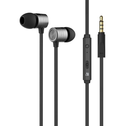 Verbatim In-Ear Earphones with Mic  Volume Control - Space Grey 3.5mm Audio - Image 2