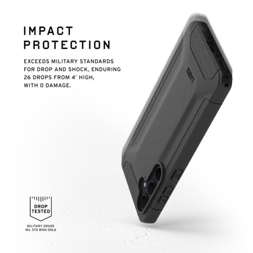 UAG Scout Samsung Galaxy A35 5G (6.6') Rugged Case - Black (214449114040), DROP+ Military Standard, Raised Screen Surround, 10 Years Warranty - Image 3