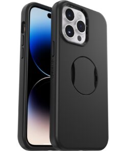OtterBox OtterGrip Symmetry MagSafe Apple iPhone 14 Pro Max Case Black - (77-89363), DROP+ 3X Military Standard, Integrated Grip, 7 Years Warrant