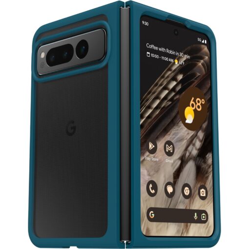 OtterBox Thin Flex Google Pixel Fold (7.6') Case Clear/Blue - (77-92210), Antimicrobial, Military Standard Drop Protection, 7 Years Warranty - Image 4