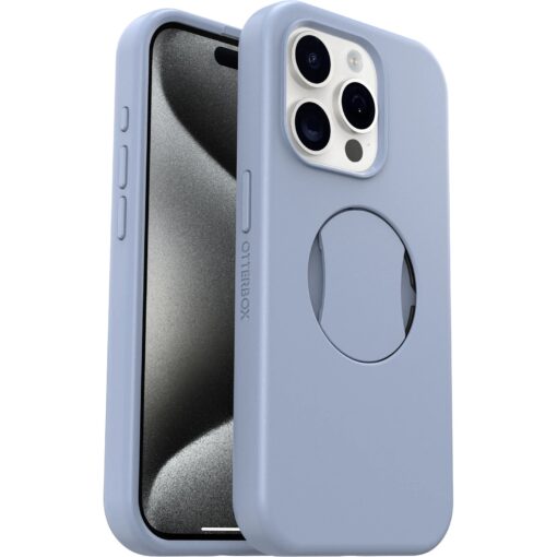 OtterBox OtterGrip Symmetry MagSafe Apple iPhone 15 Pro (6.1') Case You Do Blue (Blue) - (77-93141), DROP+ 3X Military Standard,7 Years Warranty