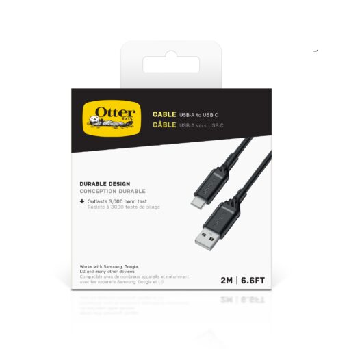 OtterBox USB-C to USB-A Cable (2M) - (78-51410), Samsung Galaxy, Apple iPhone, iPad, MacBook, Google, Oppo, Nokia, 2 Years Warranty - Image 2