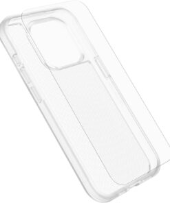 OtterBox React Case with Screen Protector Apple iPhone 15 Pro (6.1') Clear -(78-81235),DROP+ Military Standard Case ,2X Anti-Scratch ,2 Years Warranty
