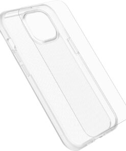 OtterBox React Case with Screen Protector Apple iPhone 15 (6.1') Clear-(78-81238),DROP+ Military Standard Case ,2X Anti-Scratch,2 Years Warranty