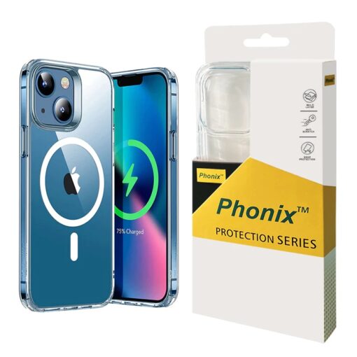 Phonix Apple iPhone 13 Pro Clear Rock Hard Case with MagSafe - Ultra-thin, lightweight, Non-slip, Shockproof, Strong and durable Materials