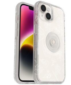 OtterBox Otter + Pop Symmetry Clear Apple iPhone 14 / iPhone 13 Case Flower Of The Month (Clear) - (77-89714),Antimicrobial,DROP+ 3X Military Sta