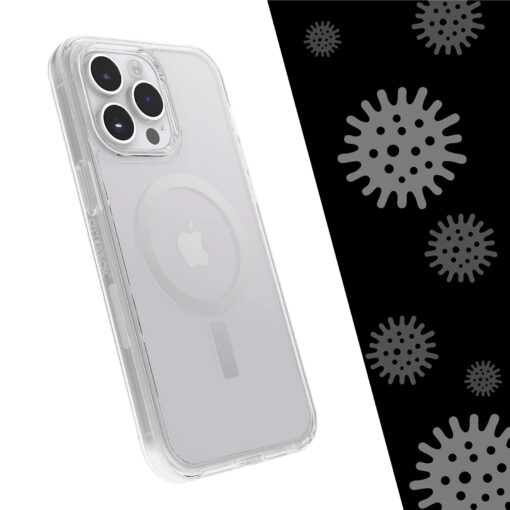 OtterBox Symmetry+ Clear MagSafe Apple iPhone 14 Pro Max Case Stardust (Clear Glitter) -(77-89285),Antimicrobial,DROP+ 3X Military Standard,7 Yrs - Image 4