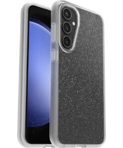 OtterBox React Samsung Galaxy S23 FE (6.4') Case Stardust (Clear Glitter) - (77-94252),Antimicrobial,DROP+ Military Standard, 7 Years Warranty