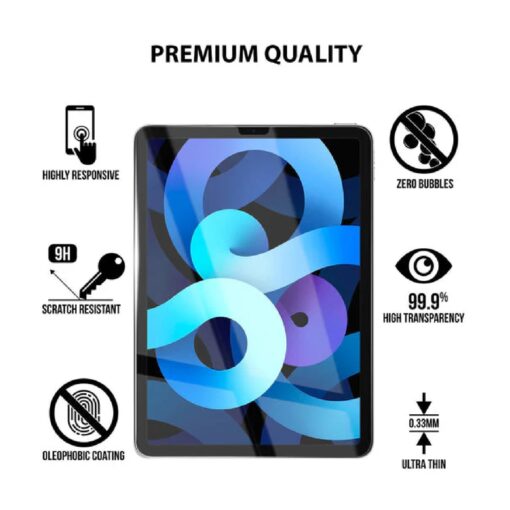 USP Apple iPad Air (10.9') (5th/4th Gen) / iPad Pro (11') (4th/3rd Gen) Tempered Glass Screen Protector : Full Coverage, 9H Hardness, Bubble-free - Image 3