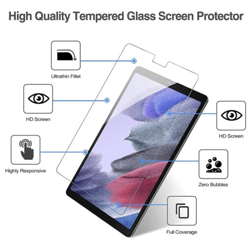 USP Samsung Galaxy Tab A7 Lite (8.7') Tempered Glass Screen Protector : Full Coverage, 9H Hardness, Bubble-free, Anti-fingerprint, Original Touch Feel - Image 2