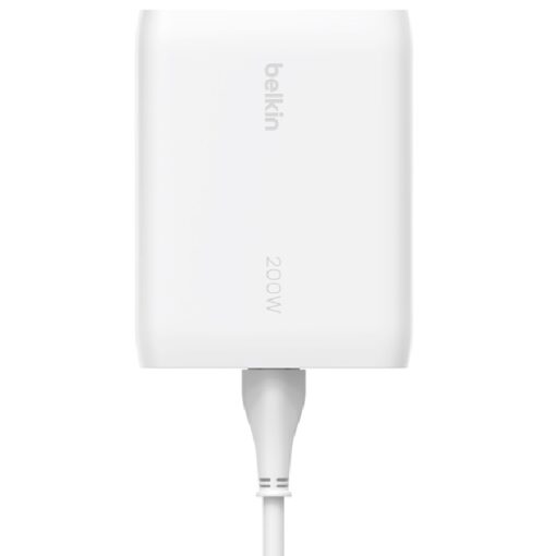 Belkin BoostCharge Pro 200W 4-Port USB-C GaN Desktop Charger - White (WCH015AUWH), 4 x USB-C, Intelligent Power Share, 2YR - Image 4