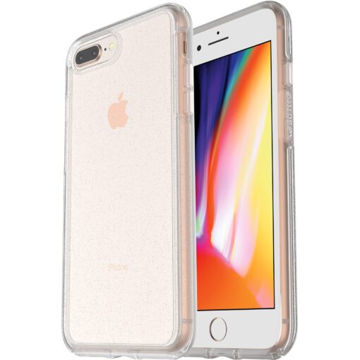 OtterBox Symmetry Clear Apple iPhone 8 Plus / iPhone 7 Plus Case Stardust (Clear Glitter)-(77-56917), DROP+ 3X Military Standard,7 Years Warranty