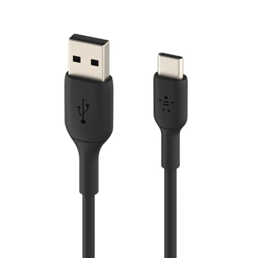 Belkin BoostCharge USB-C to USB-A Cable (3m/9.8ft) - Black (CAB001bt3MBK), 12W, 480Mbps,8K+ bend, Samsung Galaxy,iPad,MacBook,Google,OPPO,Nokia,2YR - Image 3
