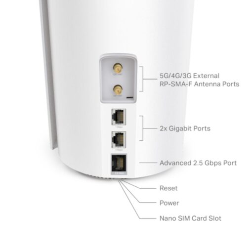 TP-Link Deco X50-5G(1-pack) 5G AX3000 Whole Home Mesh WiFi 6 Gateway, 574 Mbps at 2.4 GHz + 2402 Mbps at 5 GHz, 5G 3.4Gbps/900Mbps, 4G+ Cat19 1.6Gbps/ - Image 4