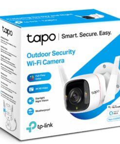 TP-Link Tapo C320WS Outdoor Security Wi-Fi Camera, H.264, 2-Way Audio, Night Vision, Motion Detect, Voice Control, Weatherproof, Sound