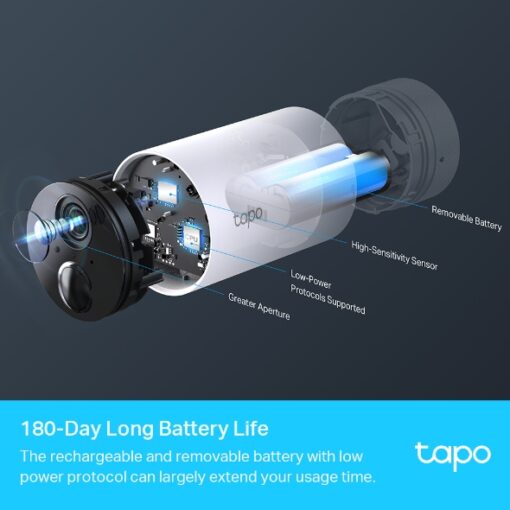 TP-Link Tapo C420S1 Smart Wire-Free Security Camera System, 1-Camera System, 2K (2560x1440) 4MP, 2.4 GHz, 5200mAh rechargeable lithium-ion battery, Su - Image 4