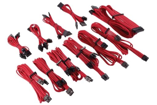 For Corsair PSU - Red Premium Individually Sleeved DC Cable Pro Kit, Type 4 (Generation 4) - Image 2