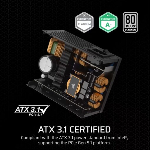 Corsair SF Series SF850 80 PLUS Platinum Cybenetics Platinum SFX Power Supply - Image 3