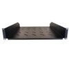 LDR Cantilever 2U 275mm Deep Shelf Recommended for 19' 450/550mm Deep Cabinet - Black Metal Contruction