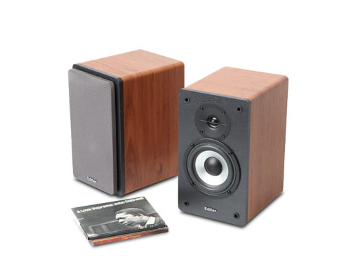 Edifier R1280T - Lifestyle Bookshelf Speakers Brown - 3.5mm AUX/Dual RCA, 42W,  MDF Wooden Enclosure - Image 3