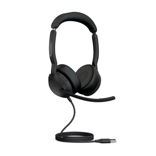 Jabra Evolve2 50, USB A, Stereo, UC, Active Noise Cancellation (ANC), Bluetooth Pairing, 4 Microphones for Audio Quality, Busylight, Call Management - Image 2