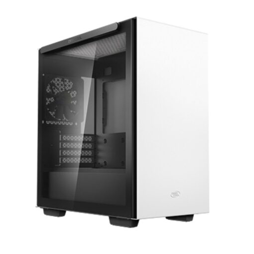 DeepCool MACUBE 110 White Minimalistic Micro-ATX Case, Magnetic Tempered Glass Panel, Removable Drive Cage, Adjustable GPU Holder, 1xPreinstalled Fan CAD-MACUBE110-WH