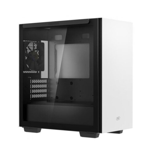 DeepCool MACUBE 110 White Minimalistic Micro-ATX Case, Magnetic Tempered Glass Panel, Removable Drive Cage, Adjustable GPU Holder, 1xPreinstalled Fan CAD-MACUBE110-WH - Image 2