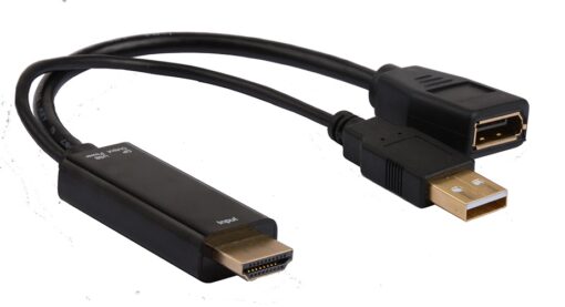 8Ware 4K HDMI to DP DisplayPort Male to Female Active Adapter Converter Cable USB powered CB8W-GC-HDMIDP-2U - Image 2