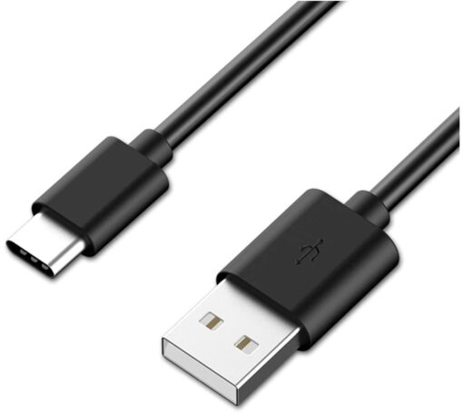 Astrotek 1m USB-C Type-C Data Sync Charger Cable Black Strong Braided Heavy Duty Charging for Samsung Galaxy Note 8 S8 Plus LG Google Macbook CBAT-USBC-B1