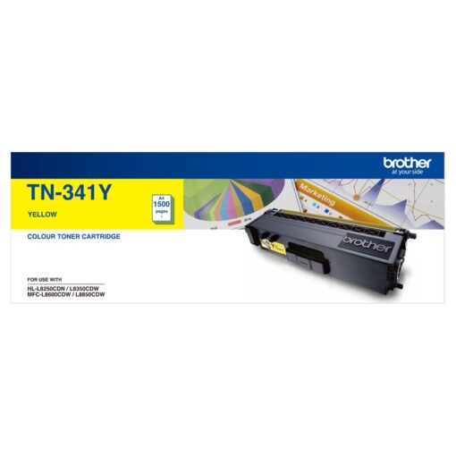 Brother TN-341Y Colour Laser Toner-Standard Yellow HL-L8250CDN/8350CDW MFC-L8600CDW/L8850CDW - 1500Pages COB-TN-341Y