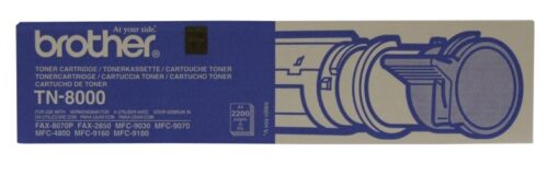 Brother TN-8000Black Toner 2200 Page, For FAX-2850 COTN8000