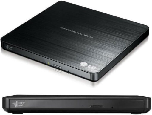 LG GP60NB50 8x Ultra Slim Portable External USB DVD Drive Burner - M Disc Silent Play Jamless Play (LS) DVL-GP60NB50