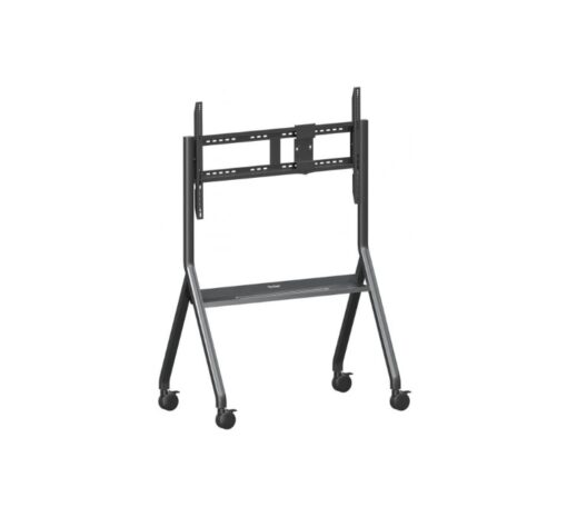 ViewSonic VB-STND-009 Slim Trolley Cart for 55' to 105' Display, Streamlined, height-adjustable design, 360° silent wheels with quick-release brakes - Image 2