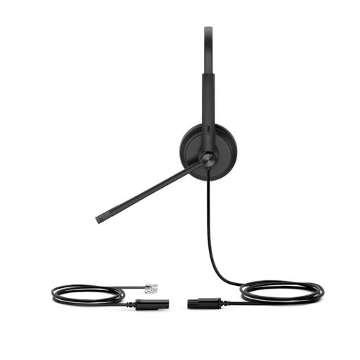 Yealink YHS34 Lite Dual Wired Headset with QD to RJ Port, Wideband Noise-Canceling Headset, Binaural Ear, RJ9, QD Cord, Foamy Ear Cushion IPY-YHS34LITE-D - Image 3