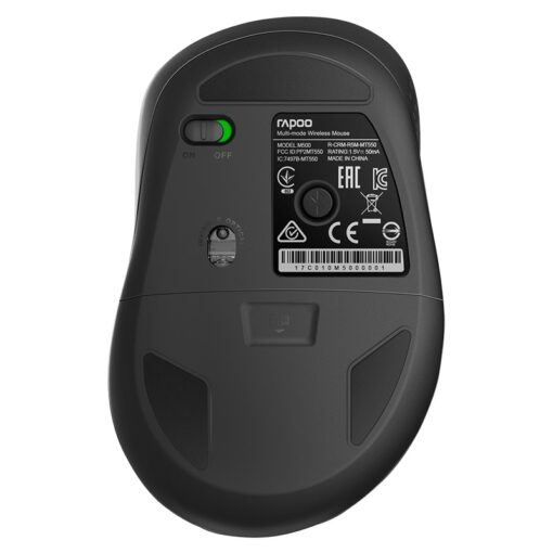 RAPOO M500 Multi-Mode, Silent, Bluetooth, 2.4Ghz, 3 device Wireless Optical Mouse - Simultaneously Connect Multiple Devices MIRP-M500 - Image 4