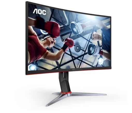 AOC 27' Curved QHD 2560x1440 1ms, 180hz ,VA Curved 1000R, Free-Sync Premium, HDR 10, VESA 100, VGA, HDMI, DP, Gaming Monitor (LS MNAO-CQ27G2X