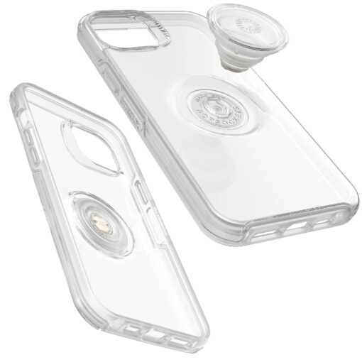 OtterBox Otter + Pop Symmetry Clear Apple iPhone 14 Plus Case Clear Pop - (77-88776), DROP+ 3X Military Standard,Swappable PopGrip, 7 Years Warra MPA-OB-AIP14-OSCCLR - Image 4